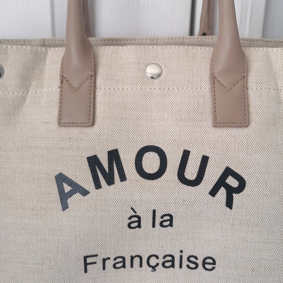 🔝⭐Large cabat bag in beige canvas - Picture 3 of 5